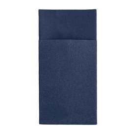 Bestecktaschen Airlaid Blau 40x40cm (30 Stück)