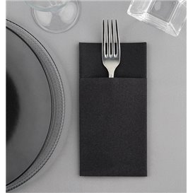 Bestecktaschen Airlaid Schwarz 33x40cm (480 Stück)