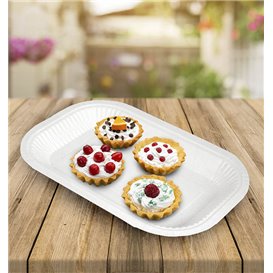 Pappschale Anti-Fett Weiß 15x23cm 250g/m² (50 Stück)
