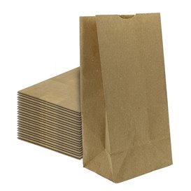 Papiertüten ohne Henkel Kraft 50g/m² 12+8x24cm (1.000 Stück)