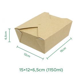 SnackBox Amerikanische Kraft 15x12x6,5cm (200 Stück)