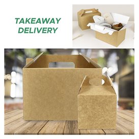 Lunchbox Kraft 13,1x13,1x11,5cm (25 Stück)