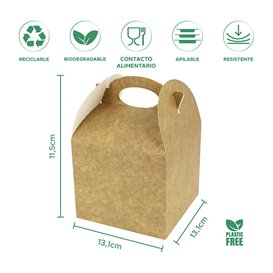 Lunchbox Kraft 13,1x13,1x11,5cm (25 Stück)