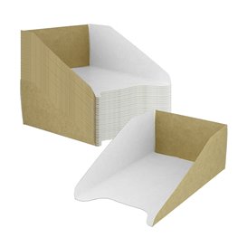 Pappschale Braun für Waffeln 16x10cm (100 Stück)