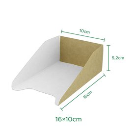 Pappschale Braun für Waffeln 16x10cm (100 Stück)