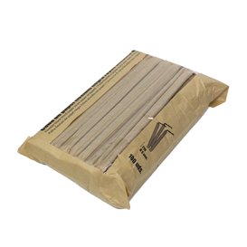 Trinkhalme Flexibel Papierhülle Schwarz Weißen Streifen Ø6mm 21cm (100 Stück)