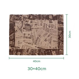 Tischsets Papier Kraft 30x40cm "Zeitungen" 50g (2500 Stück)