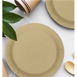 Pappteller Rund “Radial” Kraft Ø23cm 200gr/m² (50 Stück)