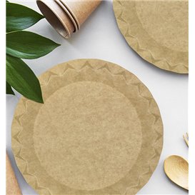 Pappteller Kraft “Flower” Ø23cm 245g/m² (50 Stück)