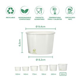 Pappbecher Bio für Eis 310ml (50 Stück)