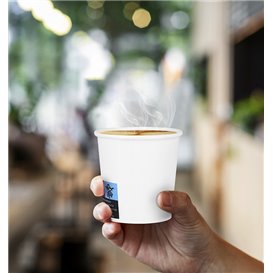 Kaffeebecher weiß ECO 4Oz/120ml Ø6,2cm (100 Stück)