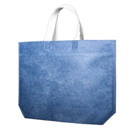 Vliesstofftasche mit Sechseckiger Sockel Blau 44+10x30cm (25 Stück)