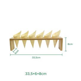 Bambus-Kegelhalter 33,5x6x8cm (1 Stück)