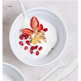 Bio-Gabel Wiederverwendbar aus CPLA Weiß 17cm (1.000 Stück)