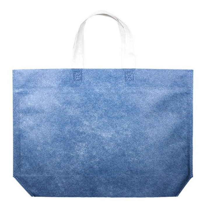 Vliesstofftasche mit Sechseckiger Sockel Blau 44+10x30cm (25 Stück) Vliesstofftasche mit Sechseckiger Sockel Blau 44+10x30cm (25 Stück)