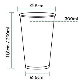 Kaltgetränkebecher mit Dekor "Enjoy" 12Oz/360ml Ø8,0cm (2.000 Stück)