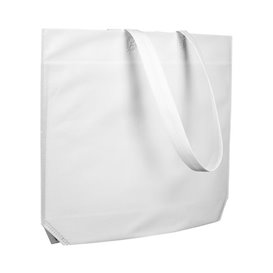 Vliesstofftasche Langen Griffen Weiße 48+10x35cm (200 Stück)