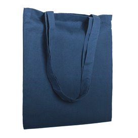 Baumwolltasche mit Langen Griffen Marineblau 38x42cm (25 Stück)
