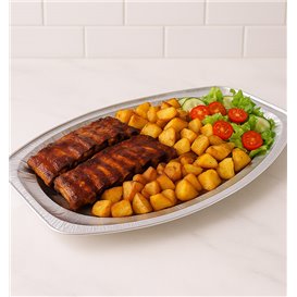 Aluminium Schale Oval 2.150ml (10 Stück)