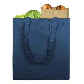 Baumwolltasche mit Langen Griffen Marineblau 38x42cm (25 Stück)