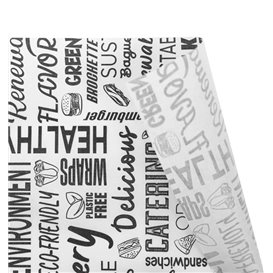 Fettdichtes Einwickelpapier “Paraules” 20x24,5cm (1.000 Stück)