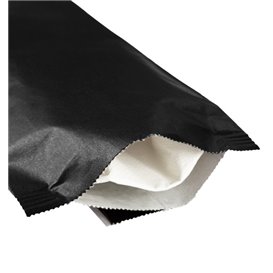 PapierBesteckumschlag mit Servietten Schwarz 11x25cm (100 Stück)