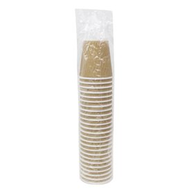 Biologischer Kaffeebecher aus Wellpappe 9Oz/270ml Ø8cm (1050 Stück)
