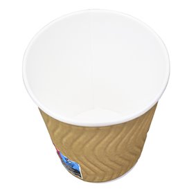Biologischer Kaffeebecher aus Wellpappe 9Oz/270ml Ø8cm (1050 Stück)
