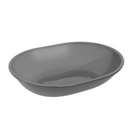 Wiederverwendbare Mehrwegschüssel PP Bio Grau „Revolve“ Oval 1000ml 22x17,4x5cm (36 Stück)