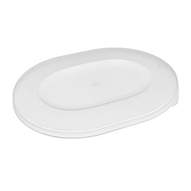 Revolve“ Langlebige, wiederverwendbare PP-Bio-Mehrwegschalen-Deckel Oval 22x17,4x5cm (36 Stück)