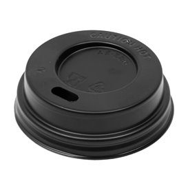Reisedeckel mit PS-Loch für 3Oz Schwarzer Pappbecher Ø5,8cm (1.000 Stück)