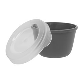 Revolve“ Langlebige, wiederverwendbare PP-Bio-Mehrwegschalen-Deckel Ø7,9cm (32 Stück)