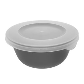 Revolve“ Langlebige, wiederverwendbare PP-Bio-Mehrwegschalen-Deckel Ø14,8cm (40 Stück)
