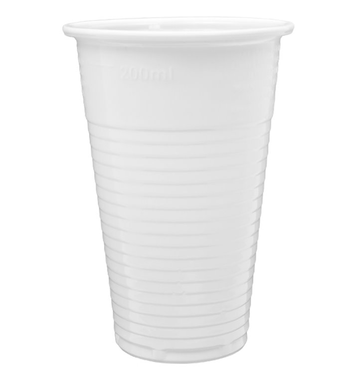 Plastikbecher PP Weiß 220ml (100 Stück) Plastikbecher PP Weiß 220ml (100 Stück)