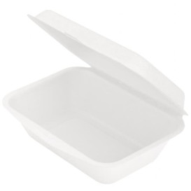 Zuckerrohr-Fasern Menübox Weiß 136x182x64mm (1.000 Einh.)