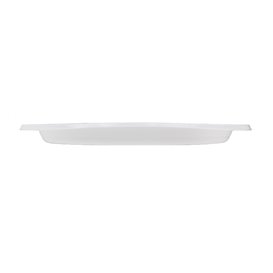 Wiederverwendbare Plastikteller PS Flach weiß 22cm (50 Stück)