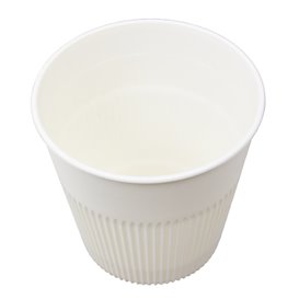 Langlebiger Wiederverwendbarer Becher PP Creme 230ml Ø9,6cm (25 Stück)