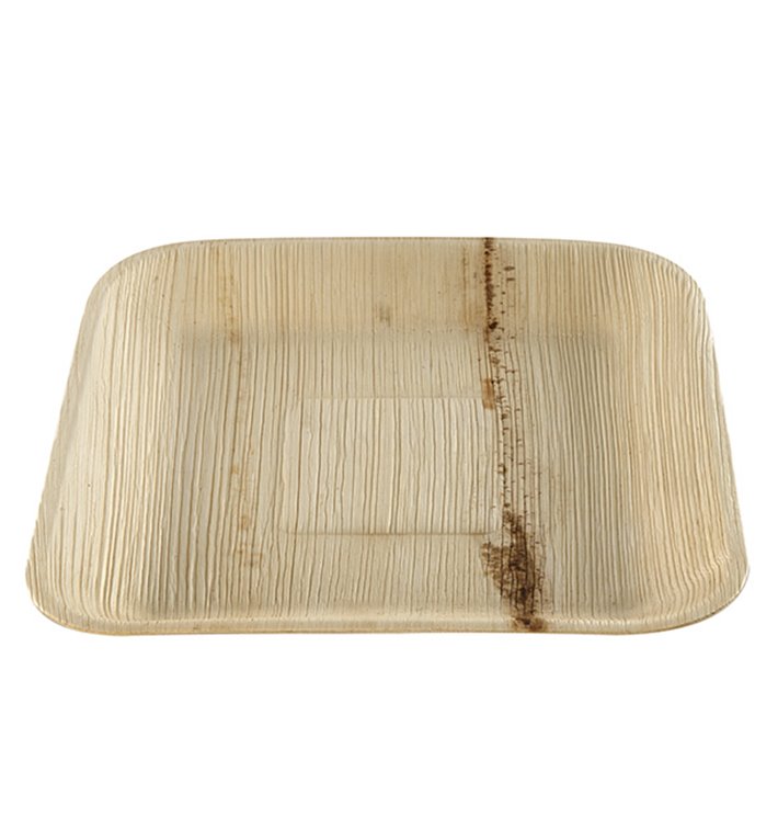 Palmblatt Teller Quadratisch 20x20cm (25 Stück) Palmblatt Teller Quadratisch 20x20cm (25 Stück)
