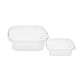 Transparente Dose mit Klappdeckel PET 250ml (50 Stück)