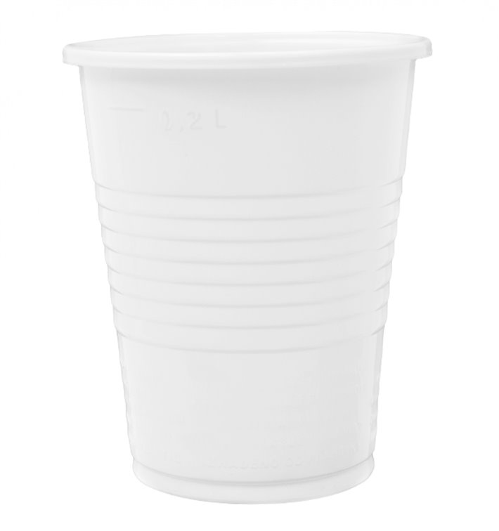 Wiederverwendbare Plastikbecher PP Weiß 240ml (100 Stück) Wiederverwendbare Plastikbecher PP Weiß 240ml (100 Stück)
