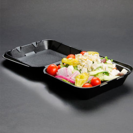 Verpackung Menübox FOAM Schwarz 185x155x70mm (125 Einh.)