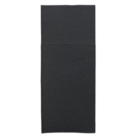Besteckservietten 33x40cm Schwarz (60 Stück)