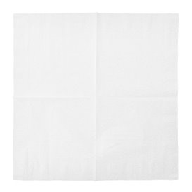 Papierservietten mit Rand 40x40cm 1-lagige Weiß (200 Stück)