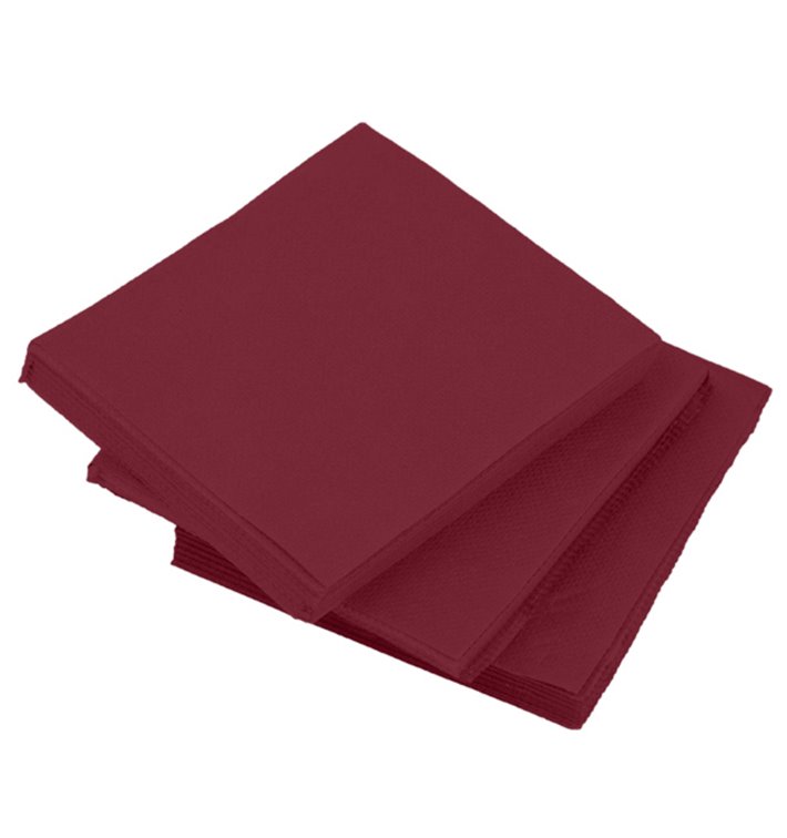 Cocktail-Servietten aus Papier 20x20cm 2-lagige Bordeaux (100 Stück) Cocktail-Servietten aus Papier 20x20cm 2-lagige Bordeaux (100 Stück)