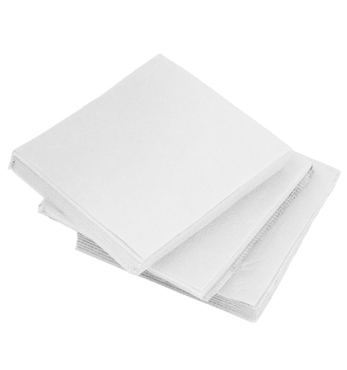 Cocktail-Servietten aus Papier 20x20cm 2-lagige Weiß (100 Stück) Cocktail-Servietten aus Papier 20x20cm 2-lagige Weiß (100 Stück)