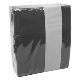 Besteckservietten 33x40cm Schwarz (60 Stück)