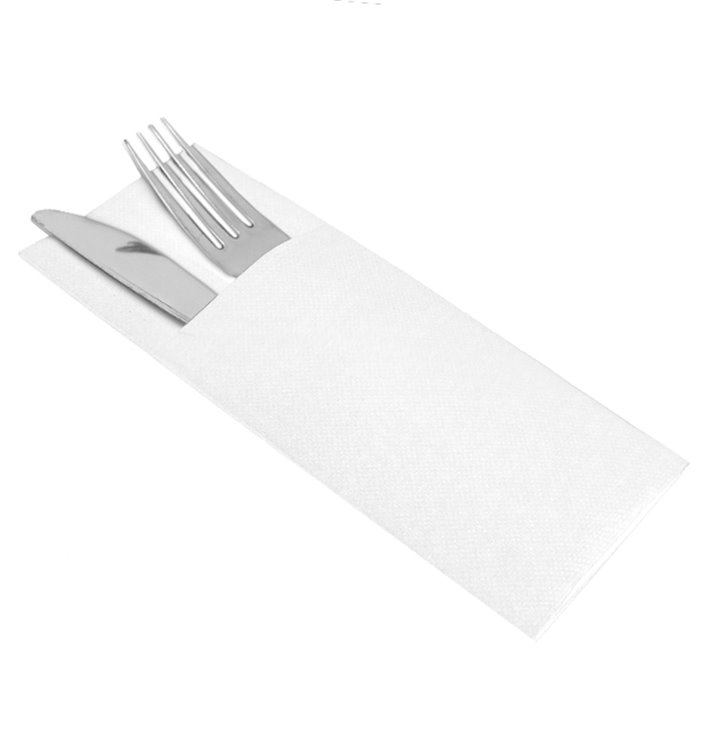 Besteckservietten 33x40cm Weiß (60 Stück) Besteckservietten 33x40cm Weiß (60 Stück)