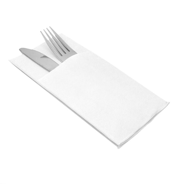 Besteckservietten 40x40cm Weiß (30 Stück) Besteckservietten 40x40cm Weiß (30 Stück)
