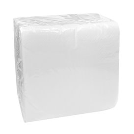 Papierservietten mit Rand 40x40cm 1-lagige Weiß (200 Stück)