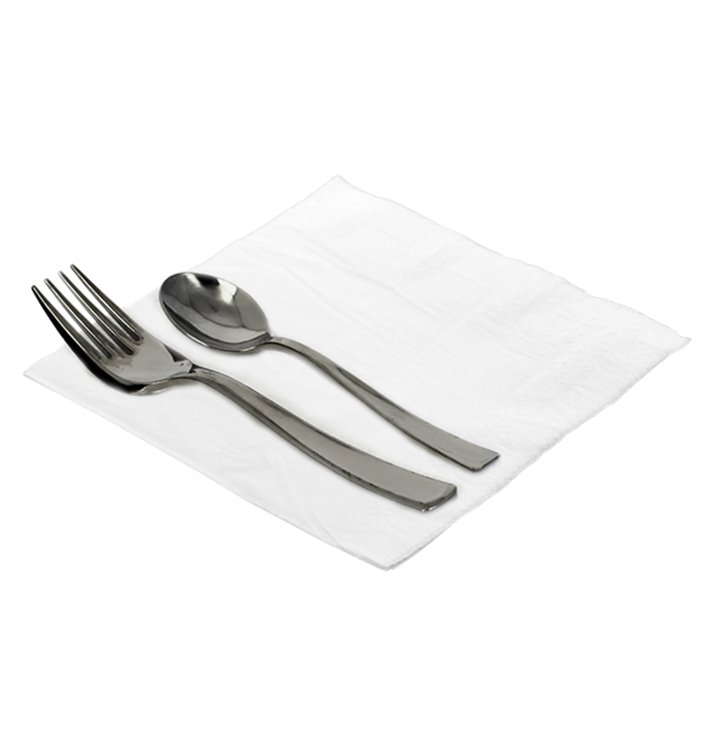 Papierservietten mit Rand 40x40cm 1-lagige Weiß (200 Stück) Papierservietten mit Rand 40x40cm 1-lagige Weiß (200 Stück)